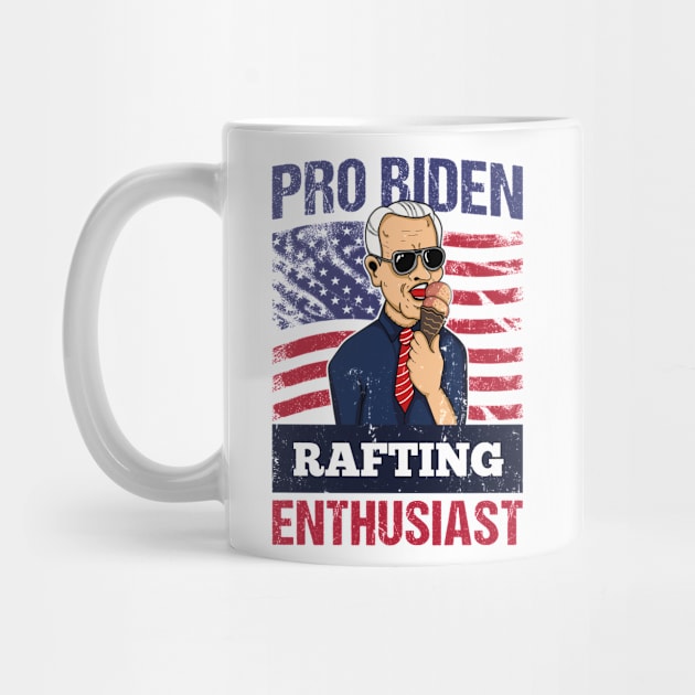 Pro Biden Rafting Enthusiast USA Flag Gift by qwertydesigns